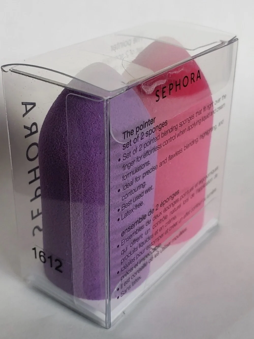 Sephora Pointed Blending Sponge Duo — Purple & Hot Pink
